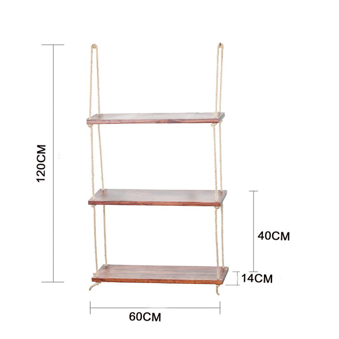 Hanah Home Raf236 Estantería de Pared de Madera de Abeto en Nogal Hanah Home Raf236 Estantería de Pared de Madera de Abeto en Nogal